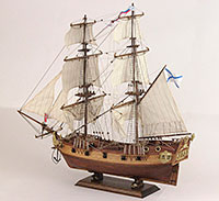 деревянная модель парусного корабля