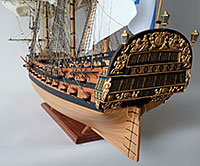 кормовой декор модели  корабля «Ингерманланд»