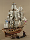 модель парусника деревянная фрегат «Воин»